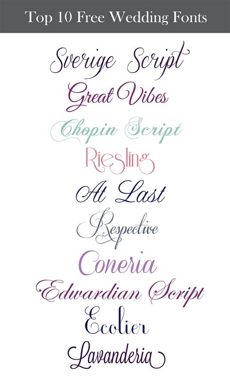 Inspiration Wednesday: Free Wedding Fonts | Wedding fonts, Free wedding fonts, Lettering fonts