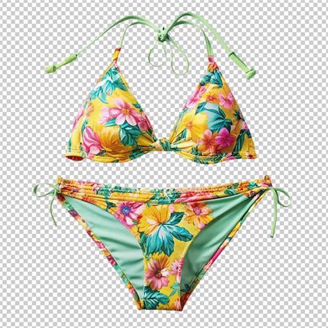 Bikini de verão em isolado em fundo transparente PSD Premium gerado IA