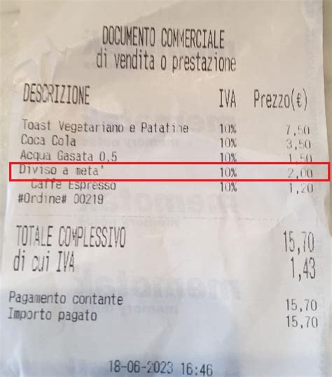 Due Euro Per Tagliare Un Panino Lo Scontrino Di Como Diventa Un Caso