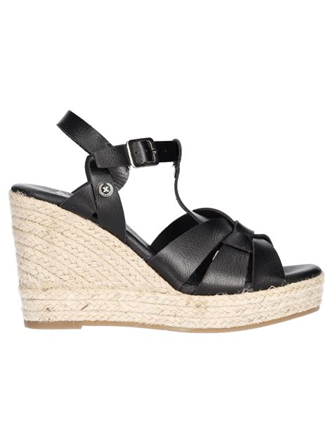 Sandalo Con Zeppa Alta Xti Vegan Da Donna Nero Liviana Calzature