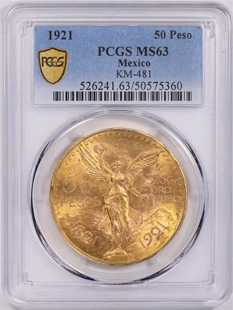 Mexico Gold Pesos Km Pcgs Ms Agw Oz Item