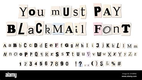 Cut Out Newspaper Letters For Criminal Anonymous Message Collection Of