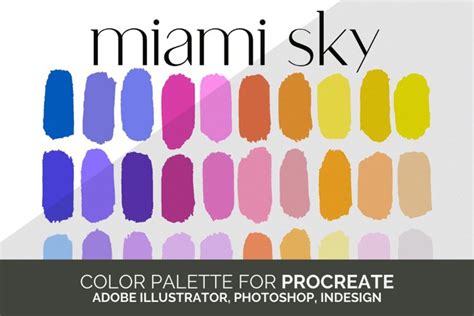 Miami Sky Color Palette For Procreate And Adobe 1618583 Procreate