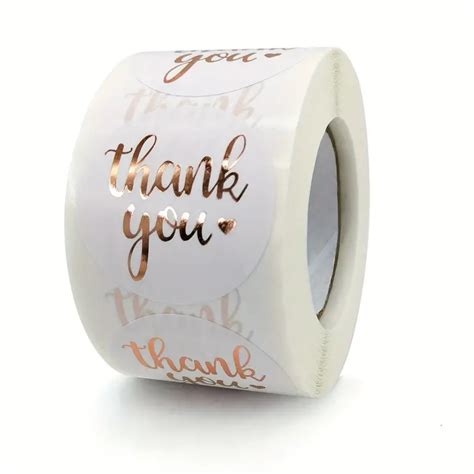 Thank Sticker Golden Thank Pattern Sticker Wedding T Temu United