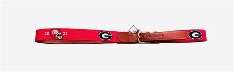 Uga National Championship Needlepoint Belt High Pines Outfitters