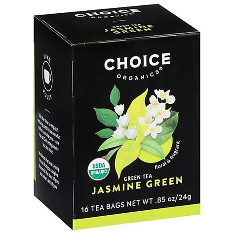 Choice Organic Teas Green Tea Organic Jasmine Green 16 Count Haggen