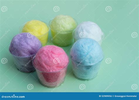 Colorful Cotton Candy In Plastic Cup Stock Photo Image Of Pastel