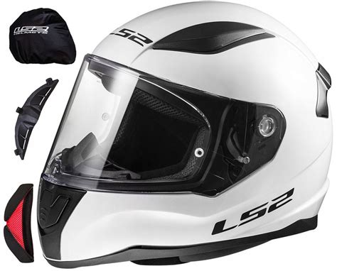 LS2 KASK MOTOCYKLOWY INTEGRALNY FF353 RAPID II ECE 22.06 SOLID BIAŁY M ...