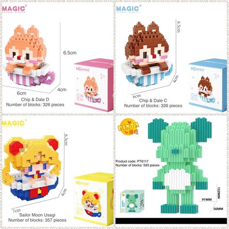 Clearance Nano Bricks Building Blocks Diy Bear Bricks Duffy Bear Flower Pot Chip N Dale Sailor