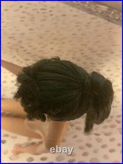 Vintage Barbie Ponytail Doll Brunette Tlc Silver Suit Solid Body No Green Vintage Japan