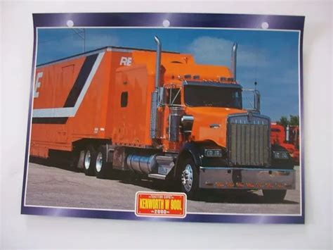 CARTE FICHE CAMION Tracteur Capot Kenworth W900L 1993 EUR 2 50