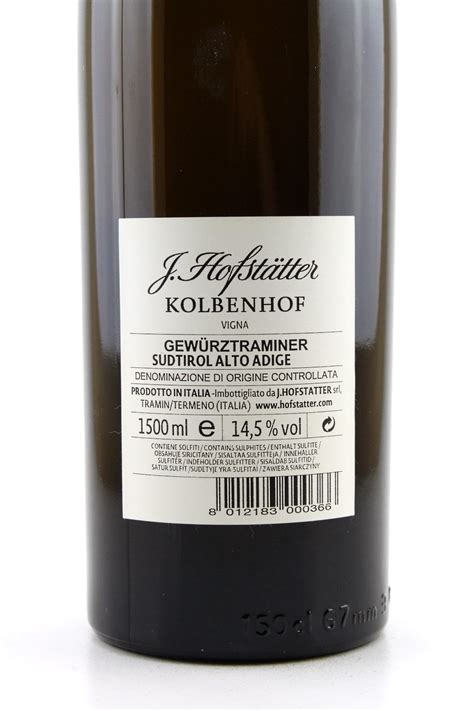 Gew Rztraminer Vigna Kolbenhof Magnum Vol Hofst Tter Jo