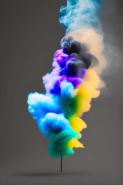 Premium Ai Image Abstract Colorful Smoke Cloud Background Design