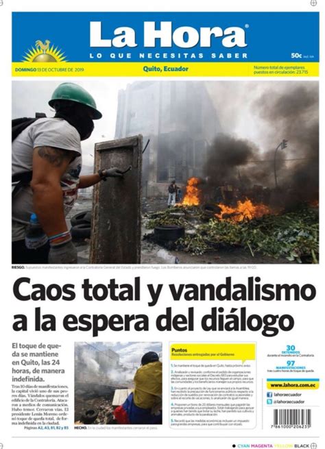 Portadas Diario La Hora