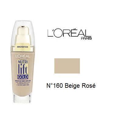 FOND DE TEINT L OREAL PARIS NUTRI LIFT GOLD 160 BEIGE ROSÉ Cdiscount