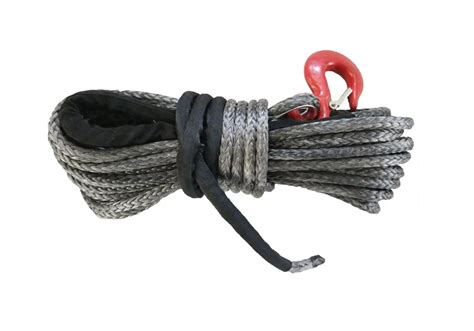 Mm X M Uhmwpe Fiber Synthetic Winch Rope With Hook For Atv Utv Wd