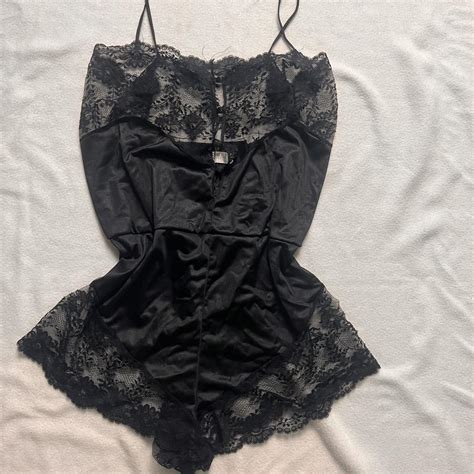 Black Teddy Gorgeous Black Lace Teddy Lingerie Depop
