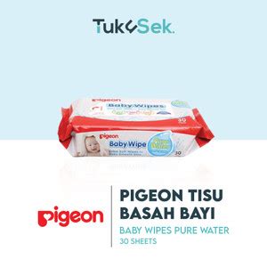 Jual Tukusek Pigeon Baby Wipes Pure Water Sheets Tisu Basah Bayi