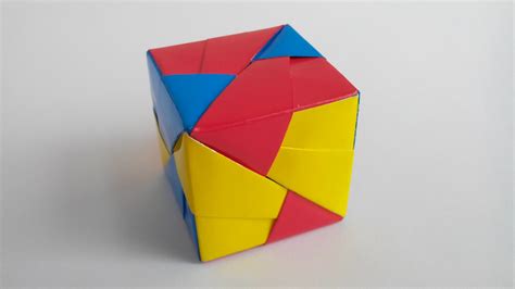 Куб из модулей оригами Mitsunobu Sonobe Cube Origami Modules Youtube