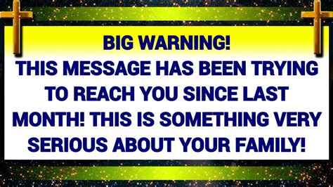 BIG WARNING This Message Has Been Trying To Reach You Since Last Month