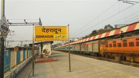 Dehradun, Uttarakhand, India. a Picture of the Dehradun Railway Station ...