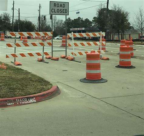 Thank you, Jesus for Closed Roads, Barrels and Barricades