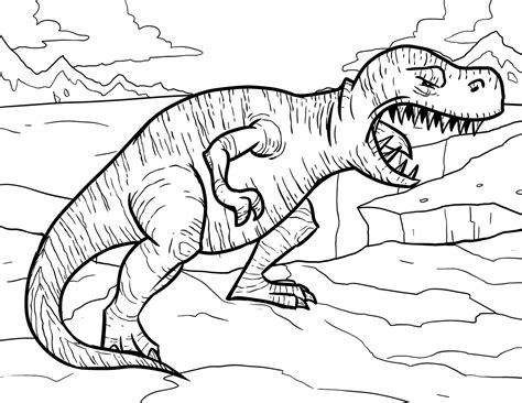 Dinossauro Tiranossauro Rex Para Colorir