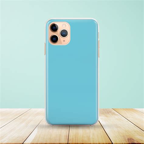 Plain Light Blue Phone Case Available For Iphone 11 Xr Xs Xs Max Samsung S6 S7 S9 S10 Etsy