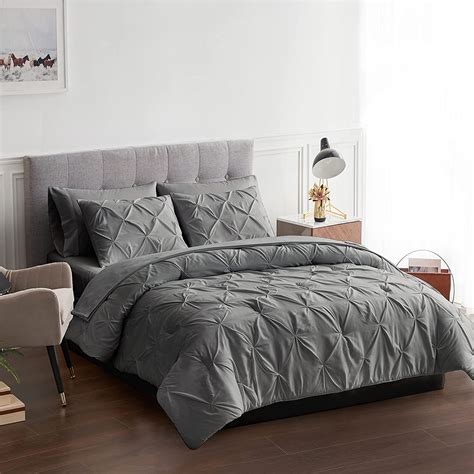 Amazon Maple Stone King Comforter Set Pieces Pinch Pleat Bed In