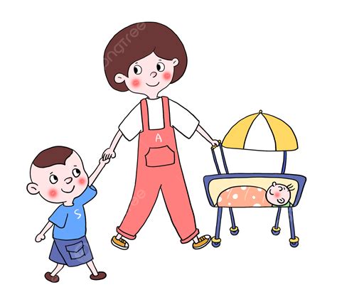 Gambar Ibu Dan Anak Kedua Anak Kedua Bayi Ibu Png Transparan Clipart