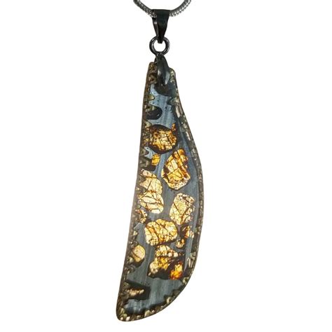 Meteoritebrenham PALLASITE Meteorite Pendant Olivine - Etsy