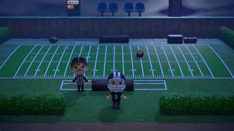 Had to have a american football field in my village. : r/AnimalCrossing