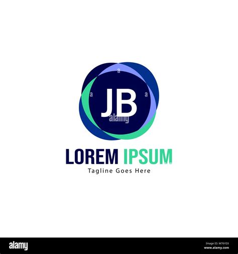 Initial Jb Logo Template With Modern Frame Minimalist Jb Letter Logo