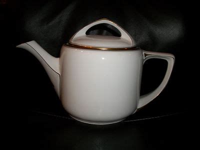 Vintage Rosenthal Selb Bavaria Donatello Teapot White Gold Trim