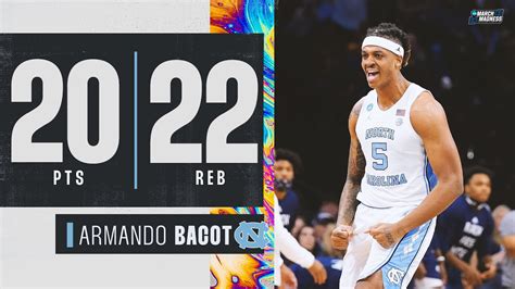 Video Armando Bacot Drops 20 Points 22 Rebounds In Uncs Dominant Elite Eight Win Tar Heel