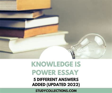 Knowledge Is Power Essay Different Answers Added Updated