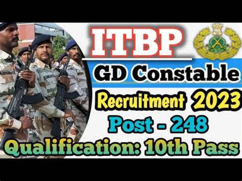 Itbp Gd Constable Recruitment Itbp Gd New Vacancy Itbp