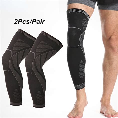 2pcs Pair Full Leg Compression Sleeves Long Leg Sleeves Knee Support