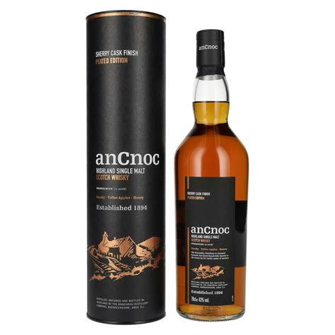 Ancnoc Highland Single Malt Scotch Whisky Sherry Cask Finish Peated