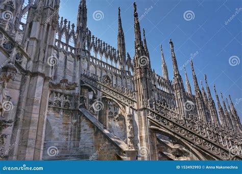 Beautiful Roof of the Duomo Cathedral in Milan. Editorial Stock Photo - Image of european ...