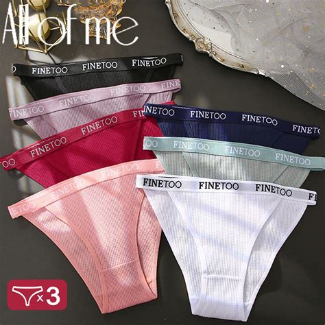 Cotton Intimates Lingerie Cotton Underwear Panties Finetoo Panties Women 3pcs Set Aliexpress