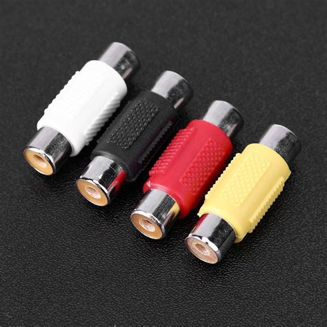 Pcs Gold Plated Rca Female To Rca Female Connector Av Plug Adapter