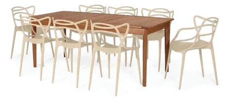 Mesa De Comedor De Madera Maciza De Cm Y Sillas Allegra De Color Nude MercadoLibre