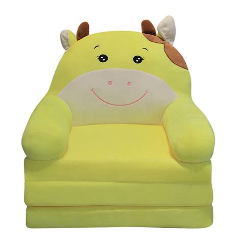 Yak Gear Seat Cushion Plush Foldable Kids Sofa Backrest Armchair 2 In 1