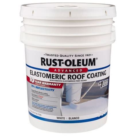 Rust Oleum 301993 750 Elastomeric Roof Coating 5 Gal 5 Gallon Each