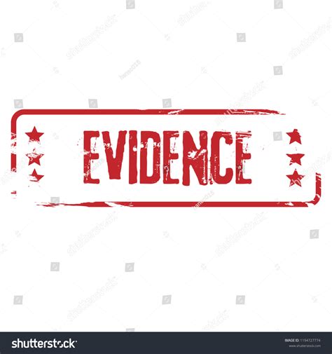 Grunge Evidence Rubber Seal Stamp Stock Vector Royalty Free