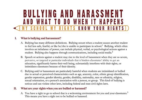 Know Your Rights Bullying And Harrassment Aclu Of Northern Ca