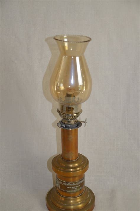 84) Vintage Heirloom Brass French Pump Oil Lamp Circa 1800 Brass Light