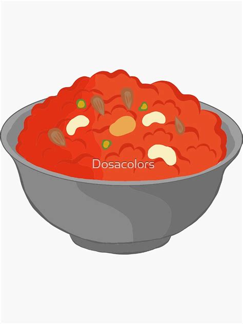 Gajar Ka Halwa Sticker For Sale By Dosacolors Redbubble