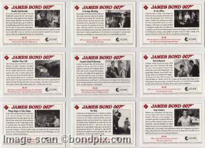 James Bond 007 James Bond 007 Trading Cards Eclipse Gold Set From